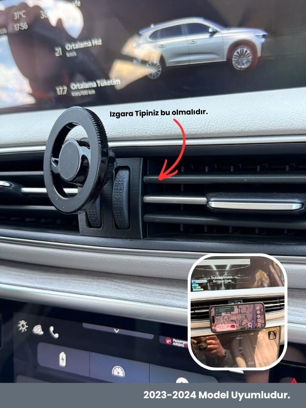 Togg T10X 2023-2024 Model Uyumlu Özel Tasarım ManyetikTelefon Tutucu - Görsel 4