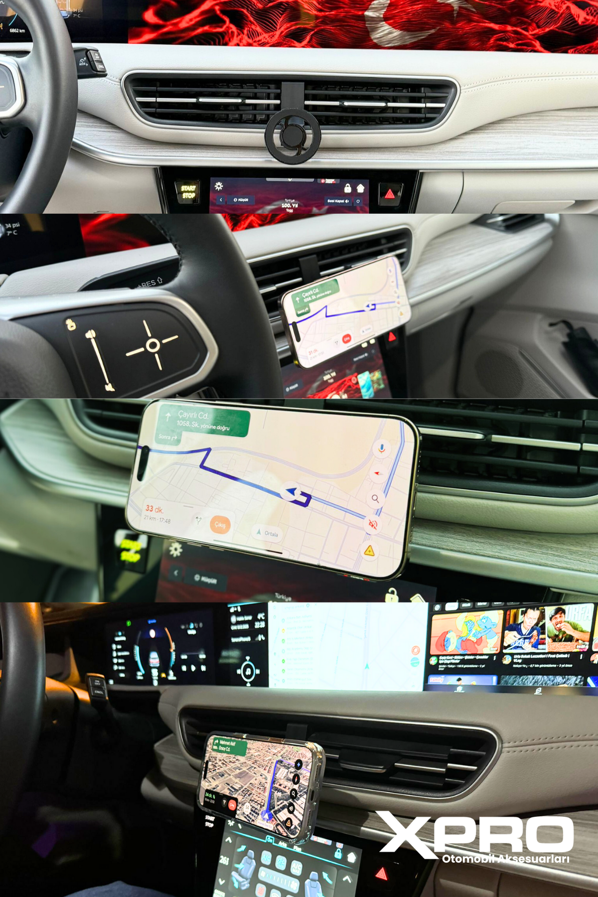 Togg T10F Uyumlu Özel Tasarım Manyetik Telefon Tutucu - 2025 - 2026 - Görsel 8