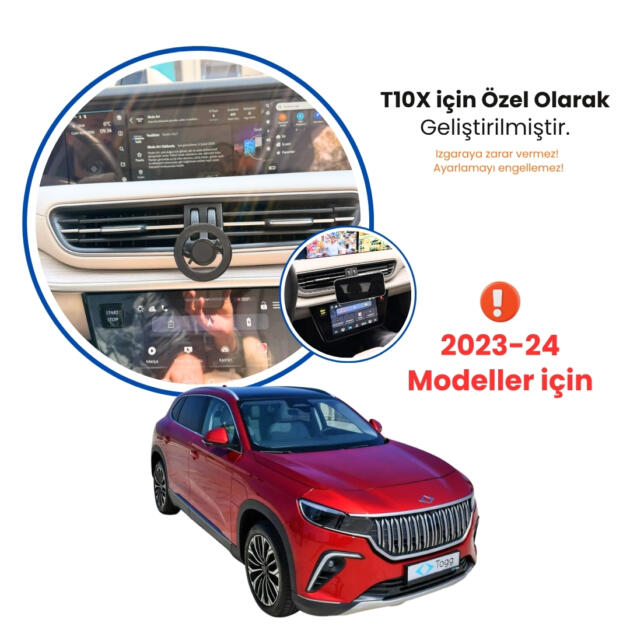 Togg T10X 2023-2024 Model Uyumlu Özel Tasarım ManyetikTelefon Tutucu