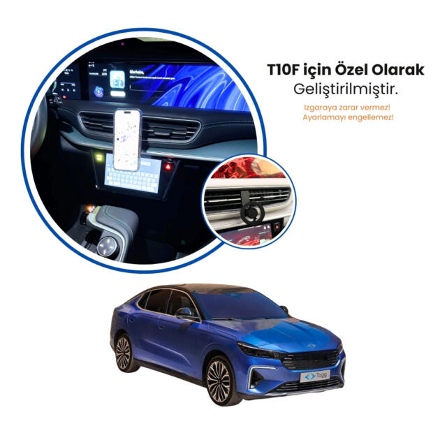 Togg T10F Uyumlu Özel Tasarım Manyetik Telefon Tutucu - 2025 - 2026